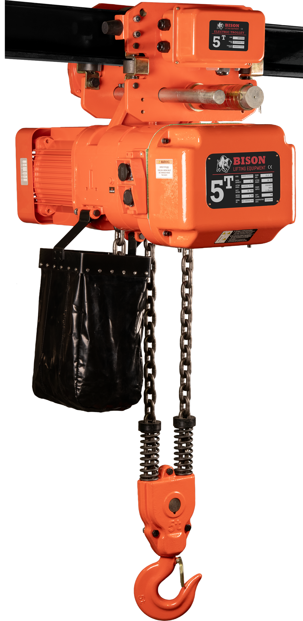Picture of 5 Ton Three Phase Hoist + Trolley