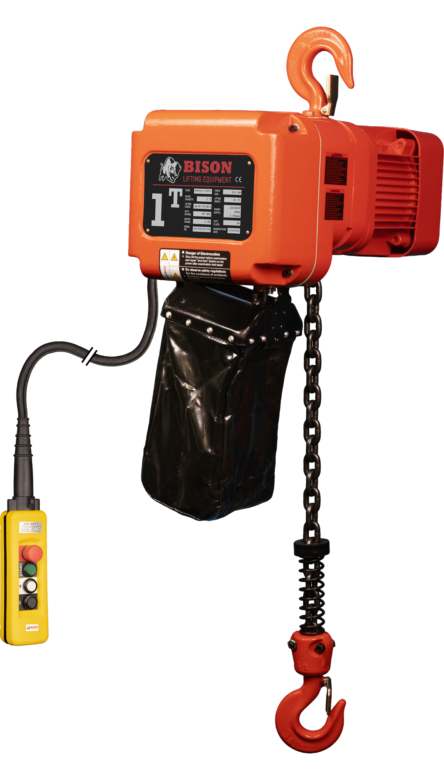 Picture of 1 Ton Three Phase Hoist- Dual Speed
